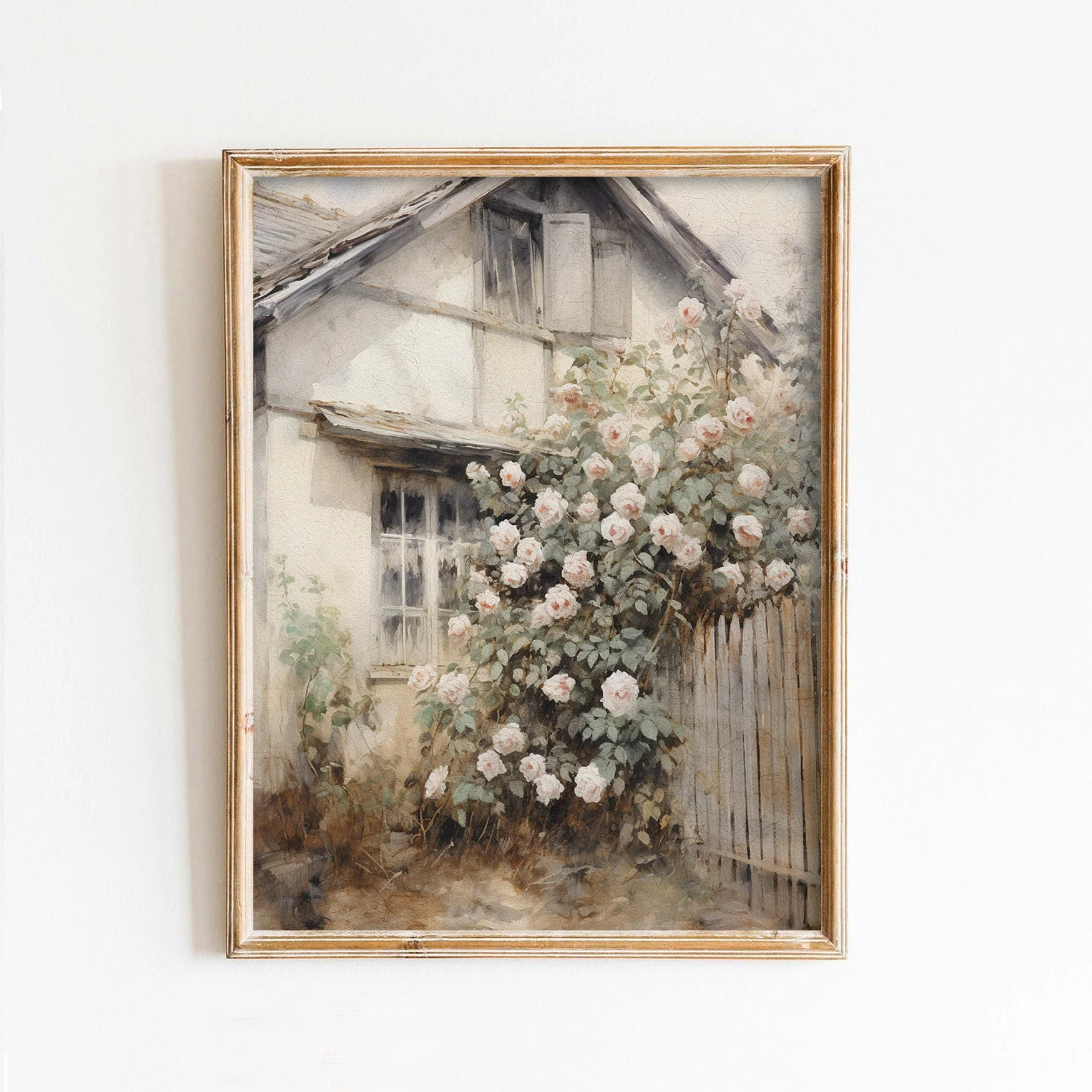 White House Rose Bush Valentine's Art Print